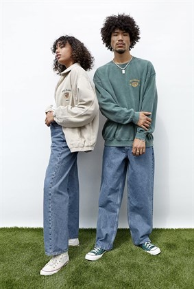 Unisex 90's Baggy Jeans-Mavi